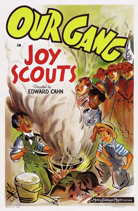 Framed Print : JOY SCOUTS, l-r: Carl Alfalfa Switzer, George Spanky McFarland, Billie Buckwheat Thomas, Robert Blake on poster art, 1939