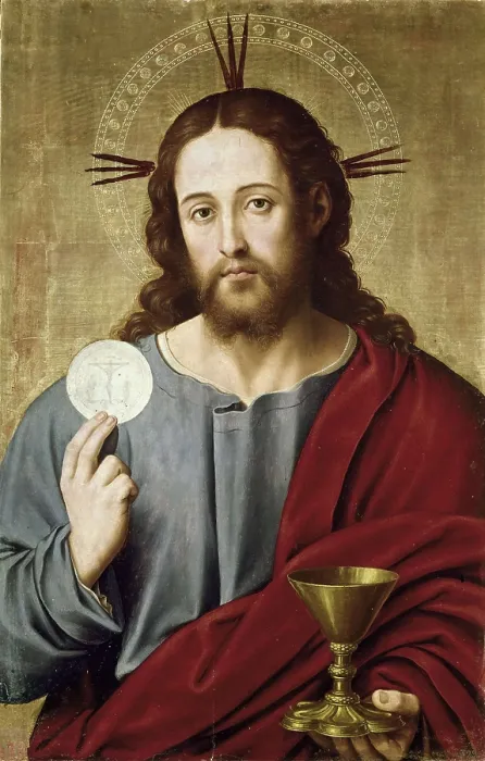 Framed Print : JUANES, Juan de (1523-1579). The Saviour. 16th c. Oil on wood. SPAIN. Madrid. Prado Museum. AISA / Everett Collection**US SALES ONLY**