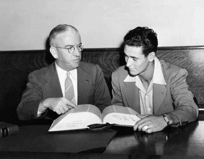 Framed Print : Judge Burt W. Griffin, Ted Williams, July 14, 1941. CSU Archives Courtesy Everett Collection