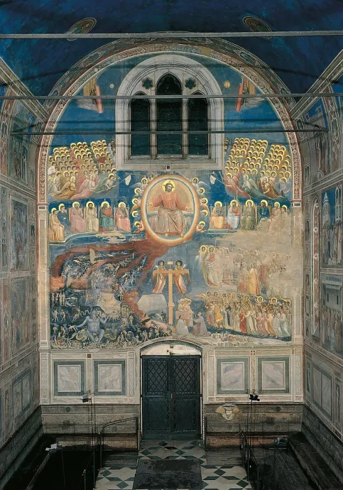 Framed Print : The Last Judgement, by Giotto, 1303 - 1305 about, 14th Century, fresco, cm 1000 x 840 - Italy, Veneto, Padua, Scrovegni Chapel. All. Last Judgment