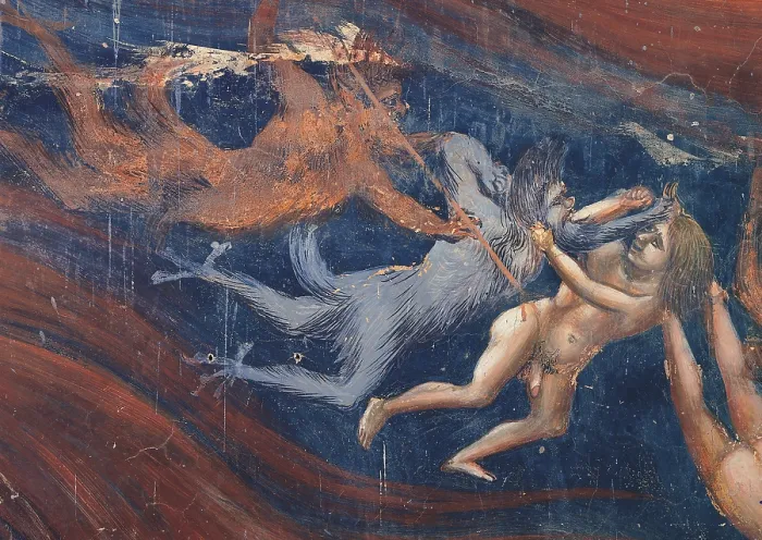 Framed Print : The Last Judgement, by Giotto, 1303 - 1305 about, 14th Century, fresco, cm 1000 x 840 - Italy, Veneto, Padua, Scrovegni Chapel