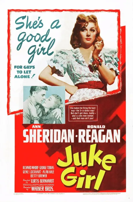 Framed Print : JUKE GIRL, from left: Ronald Reagan, Ann Sheridan; center: Ann Sheridan, 1942