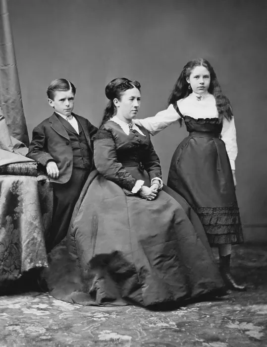 Framed Print : Julia Dent Grant, with her two youngest children, Jesse and Nellie, c. 1867-1869. She was the wife of Civil War General and President, Ulysses Grant. Photo by Mathew B Framed Print : Julia Dent Grant, with her two youngest children, Jesse and Nellie, c. 1867-1869. She was the wife of Civil War General and President, Ulysses Grant. Photo by Mathew B