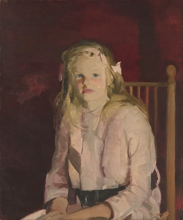 Framed Print : JULIE HUDSON, by George Bellows, 1914, American painting, oil on hardboard. Modernist painterly portrait of a girl in a style reminiscent of Manet (BSLOC_2017_7_128) Framed Print : JULIE HUDSON, by George Bellows, 1914, American painting, oil on hardboard. Modernist painterly portrait of a girl in a style reminiscent of Manet (BSLOC_2017_7_128)