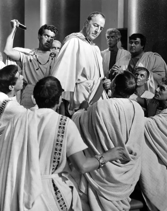 Framed Print : JULIUS CAESAR, Edmond O'Brien, Louis Calhern, 1953