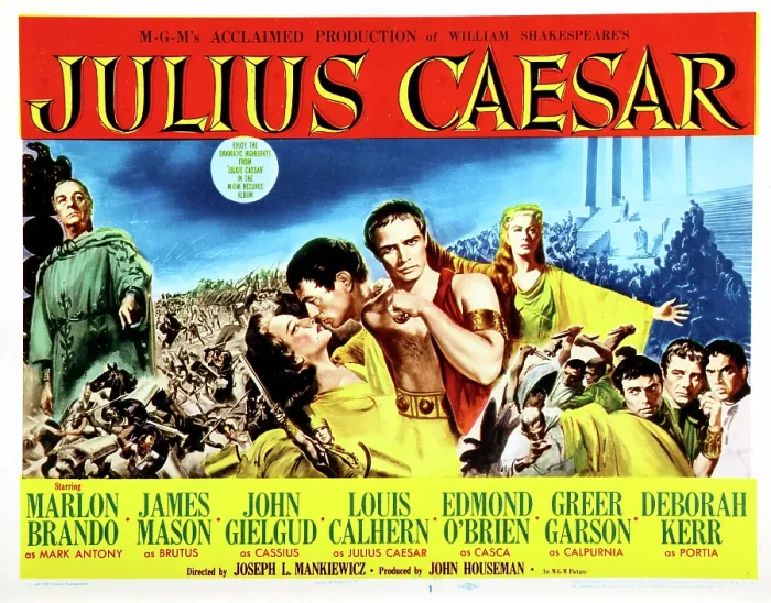 Framed Print : JULIUS CAESAR, Louis Calhern, Greer Garson, James Mason, Marlon Brando, Deborah Kerr, John Gielgud, Edmond O'Brien, 1953