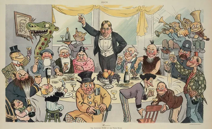 Framed Print : June 1904 cartoon in PUCK magazine mocking the political ambitions of William Randolph Hearst