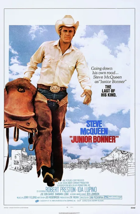 Framed Print : JUNIOR BONNER, Steve McQueen on poster art, 1972
