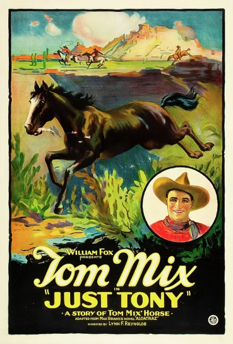 Framed Print : JUST TONY, Tony the Wonder Horse, inset: Tom Mix on US poster art, 1922, TM and Copyright 20th Century Fox Film Corp. All rights reserved. / courtesy Everett Collection