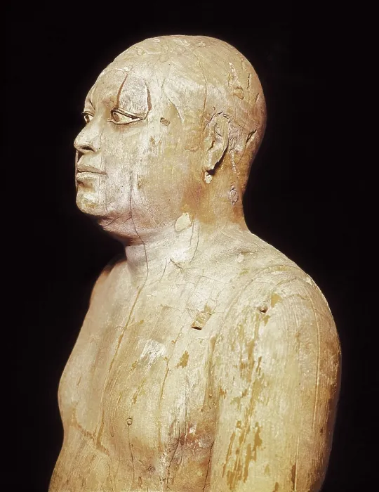 Framed Print : Ka-aper lcalled 'Sheikh El-Beled'. ca. 2465 BC. Work also known as 'The Headman of the Village', though his real activity was priest assistant. Sycamore wood