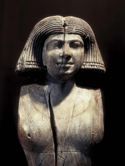 Framed Print : Ka-aper's wife. ca. 2465 BC. Egyptian art. Old Kingdom. Sculpture on wood. EGYPT. Cairo. Egyptian Museum. Proc: EGYPT. Saqqara. AISA / Everett Collection**US SALES ONLY**