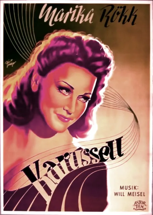 Framed Print : KARUSSELL, German poster, Marika Rkk, 1937