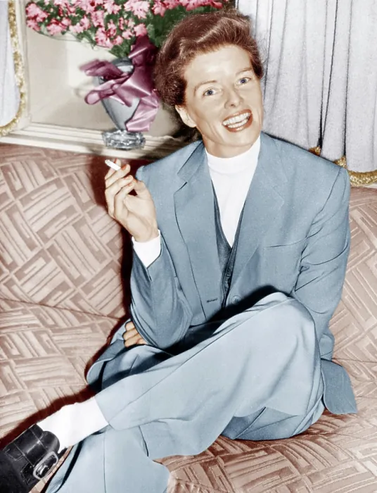Framed Print : Katharine Hepburn in England, ca. 1952
