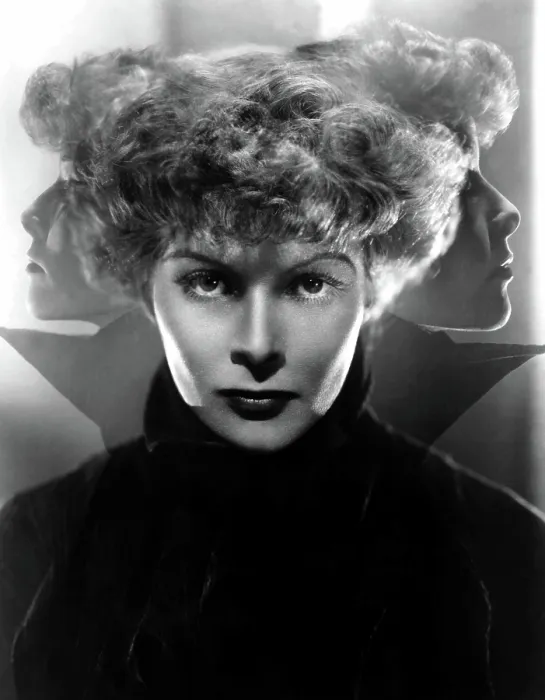 Framed Print : Katharine Hepburn in multiple exposure shot from the mid 1930s