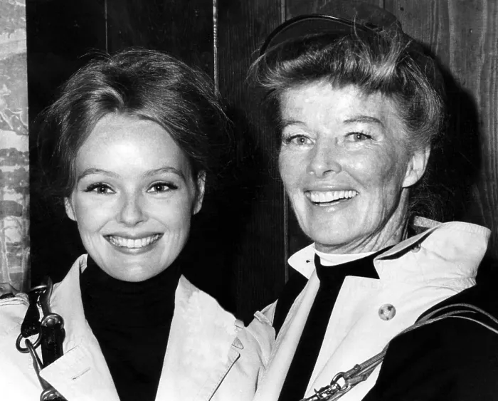 Framed Print : Katharine Houghton and Katharine Hepburn at a press conference, New York, New York, October 1967 Courtesy CSU Archives / Everett Collection
