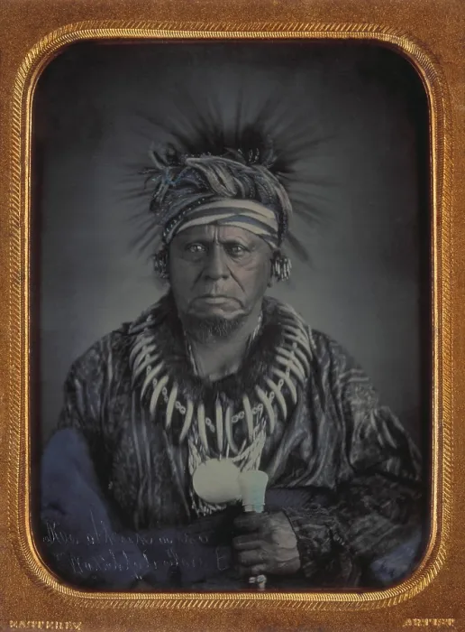 Framed Print : Kee-o-kuk (translates to English as Watchful Fox). 1847 daguerreotype by Thomas M. Easterly