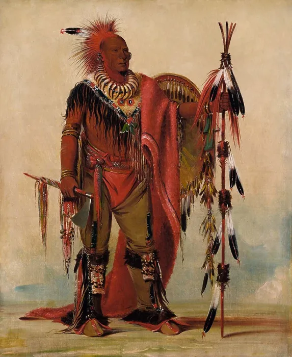Framed Print : Kee-o-kuk, The Watchful Fox, Chief of the Tribe, in 1835 painting by George Catlin Framed Print : Kee-o-kuk, The Watchful Fox, Chief of the Tribe, in 1835 painting by George Catlin