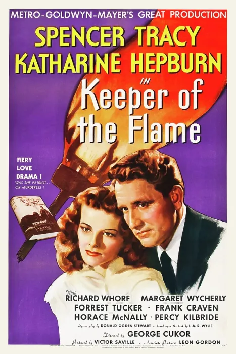 Framed Print : KEEPER OF THE FLAME, l-r: Katharine Hepburn, Spencer Tracy, 1942