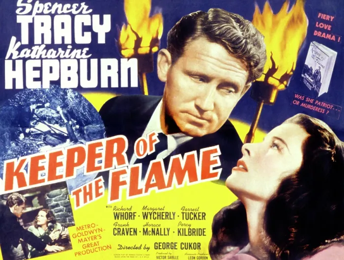 Framed Print : KEEPER OF THE FLAME, Spencer Tracy, Katharine Hepburn, 1942