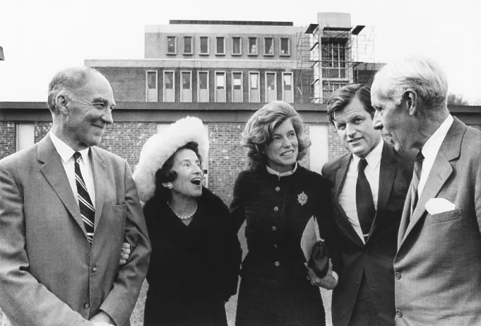 Framed Print : Kennedy family at Waltham Massachusetts for dedication of the Eunice Kennedy Shriver Institute. Oct. 14, 1970 Framed Print : Kennedy family at Waltham Massachusetts for dedication of the Eunice Kennedy Shriver Institute. Oct. 14, 1970