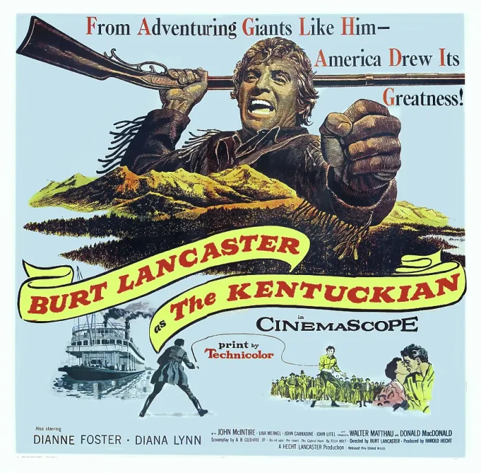 Framed Print : THE KENTUCKIAN, US poster art, Burt Lancaster, 1955