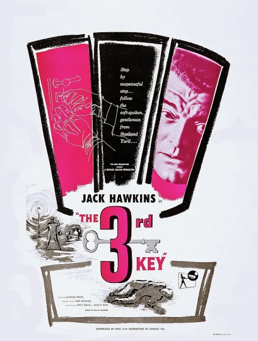 Framed Print : THE THIRD KEY, (aka THE 3RD KEY, aka THE LONG ARM), Jack Hawkins on poster art, 1956