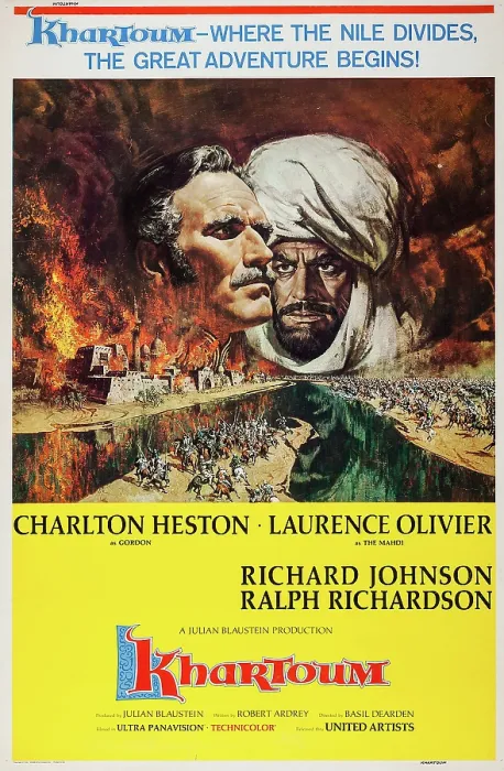 Framed Print : KHARTOUM, US poster art, from left: Charlton Heston, Laurence Olivier, 1966 Framed Print : KHARTOUM, US poster art, from left: Charlton Heston, Laurence Olivier, 1966