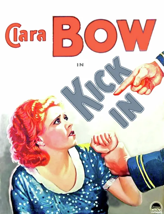 Framed Print : KICK IN, Clara Bow on US poster art, 1931