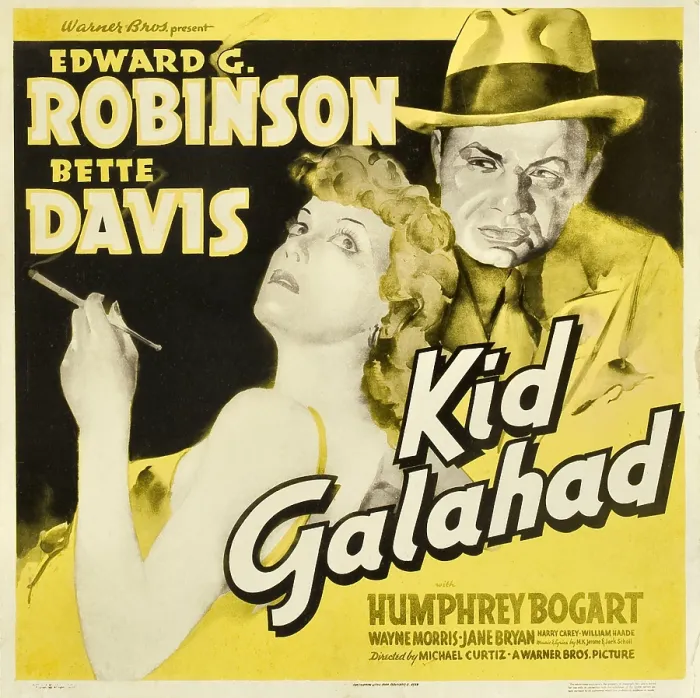 Framed Print : KID GALAHAD, Bette Davis, Edward G Robinson on jumbo window card, 1937