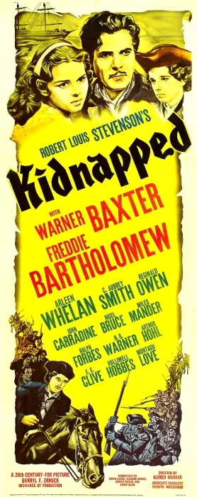 Framed Print : KIDNAPPED, top from left: Arleen Whelan, Warner Baxter, Freddie Bartholomew, bottom left: Freddie Bartholomew, 1938, TM and Copyright 20th Century Fox Film Corp