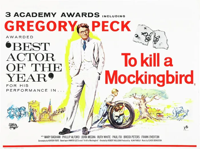 Framed Print : TO KILL A MOCKINGBIRD, center: Gregory Peck on British Quad poster, 1962 Framed Print : TO KILL A MOCKINGBIRD, center: Gregory Peck on British Quad poster, 1962