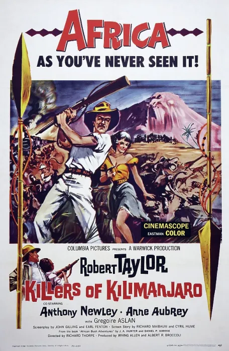 Framed Print : KILLERS OF KILIMANJARO, US poster, from left: Robert Taylor, Anne Aubrey, 1959 Framed Print : KILLERS OF KILIMANJARO, US poster, from left: Robert Taylor, Anne Aubrey, 1959