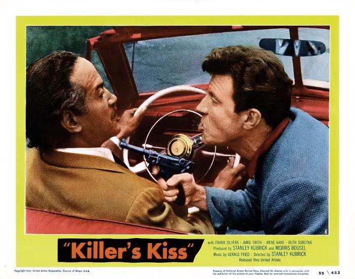 Framed Print : KILLER'S KISS, from left, Frank Silvera, Jamie Smith, 1955