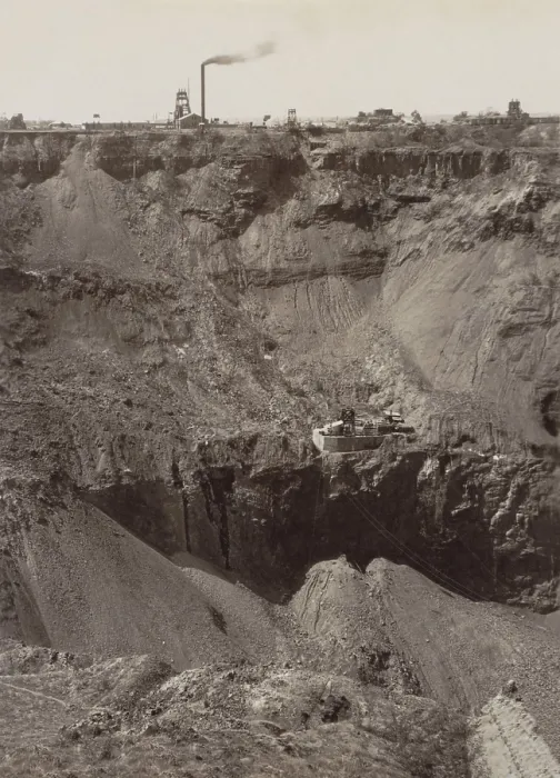 Framed Print : The Kimberley Mine, now known as the Big Hole, in South African, c. 1890-96. The hole was excavated with pick and shovel by 50, 000 diamond miners from July 1871 to 1914