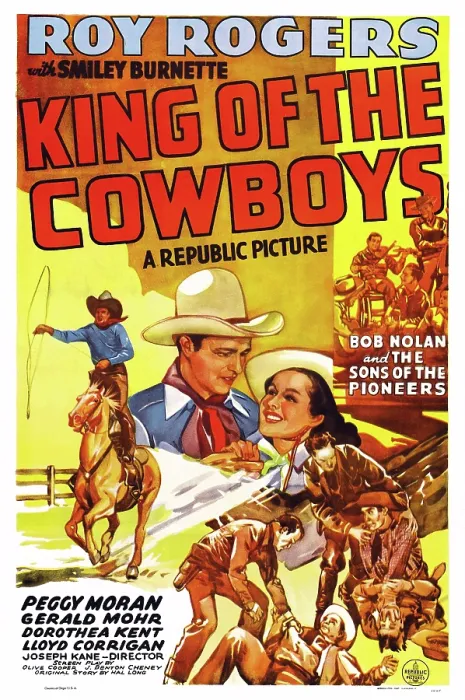 Framed Print : KING OF THE COWBOYS, US poster arts, center from left: Roy Rogers, Peggy Moran, top right: Sons of the Pioneers, 1943 Framed Print : KING OF THE COWBOYS, US poster arts, center from left: Roy Rogers, Peggy Moran, top right: Sons of the Pioneers, 1943