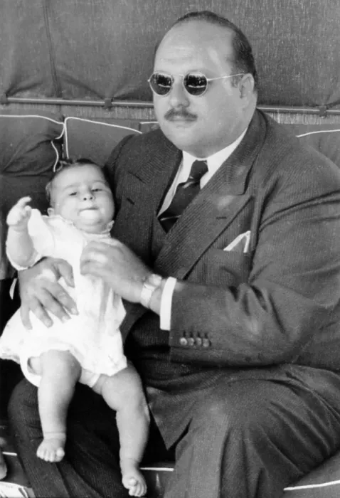 Framed Print : Former King Farouk of Egypt holding baby Prince Ahmed Fouad, Italy, August 2, 1952.. Courtesy: CSU Archives / Everett Collection Framed Print : Former King Farouk of Egypt holding baby Prince Ahmed Fouad, Italy, August 2, 1952.. Courtesy: CSU Archives / Everett Collection