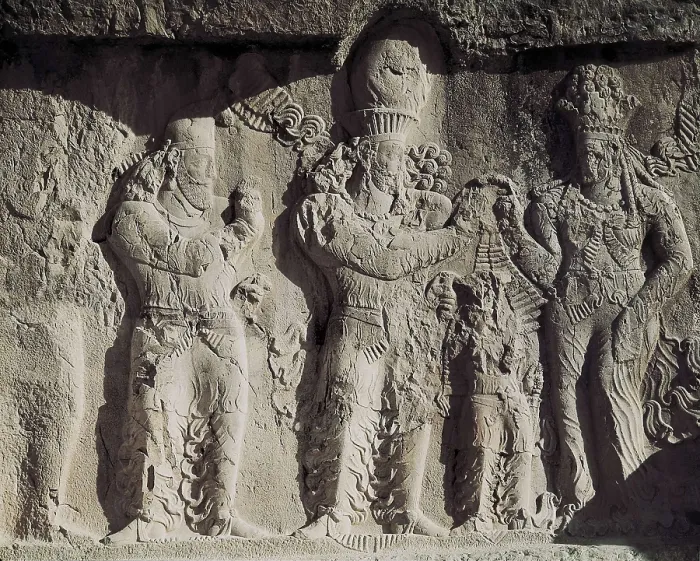Framed Print : King Narses receives the crown of goddess Anahita. ca. 300. IRAN. Naqsh-e Rustam. Persian art. Sasanian art. Relief on rock. AISA / Everett Collection**US SALES ONLY** Framed Print : King Narses receives the crown of goddess Anahita. ca. 300. IRAN. Naqsh-e Rustam. Persian art. Sasanian art. Relief on rock. AISA / Everett Collection**US SALES ONLY**