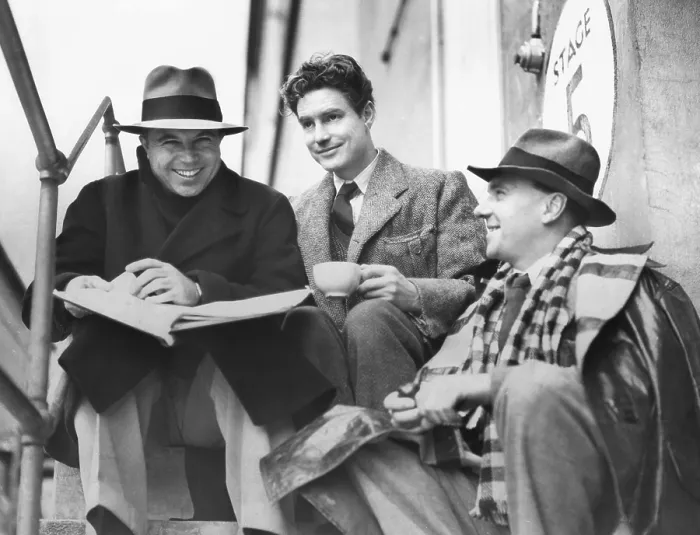 Framed Print : King Vidor, Robert Donat, and Ralph Richardson, during the filming of THE CITADEL, 1938. (CSU_2015_11_1479)