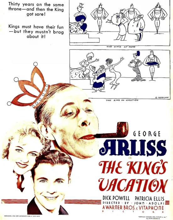 Framed Print : THE KING'S VACATION, from top right: George Arliss, Patrica Ellis, Dick Powell on window card, 1933