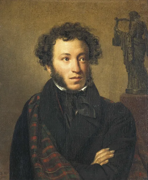 Framed Print : KIPRENSKI, Orest Adamovich (1782-1932). Portrait of Alexander Pushkin. 1827. Oil on canvas. RUSSIA. Moscow. Tretyakov Gallery. AISA / Everett Collection**US SALES ONLY**