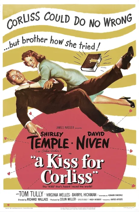 Framed Print : A KISS FOR CORLISS, US poster, David Niven, Shirley Temple, 1949