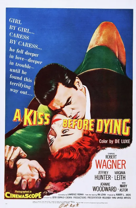 Framed Print : A KISS BEFORE DYING, US poster art, Virginia Leith, Robert Wagner, 1956