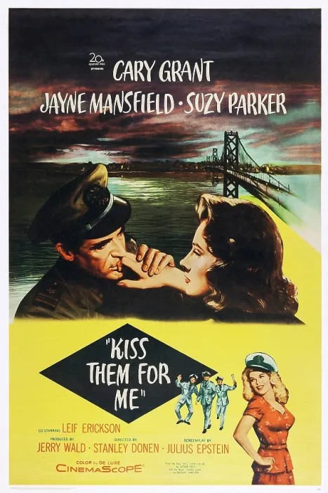 Framed Print : KISS THEM FOR ME, center from left: Cary Grant, Suzy Parker, Jayne Mansfield (bottom right), 1957, TM & Copyright 20th Century Fox Film Corp. / courtesy Everett Collection