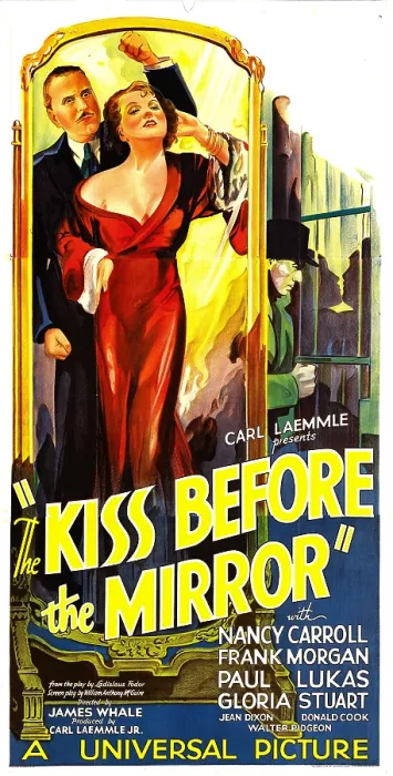 Framed Print : THE KISS BEFORE THE MIRROR, from left: Frank Morgan, Nancy Carroll, 1933