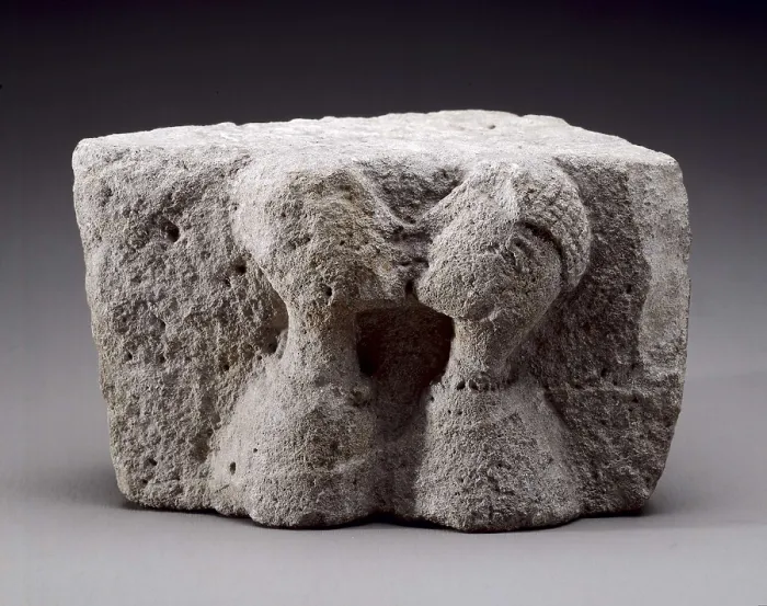 Framed Print : Kiss of Osuna. 3rd c. BC. Limestone. Iberian art. Relief on rock. SPAIN. Madrid. National Museum of Archaeology. Proc: SPAIN. Osuna. AISA / Everett Collection**US SALES ONLY**