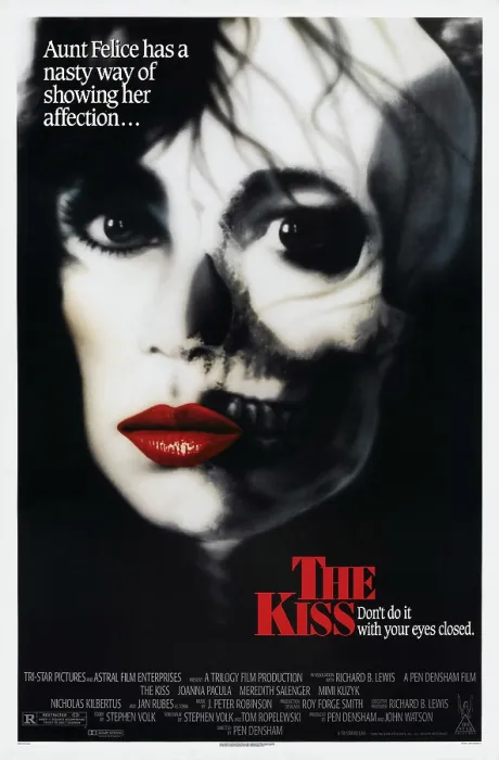 Framed Print : THE KISS, US poster art, Joanna Pacula, 1988, TriStar Pictures / courtesy Everett Collection