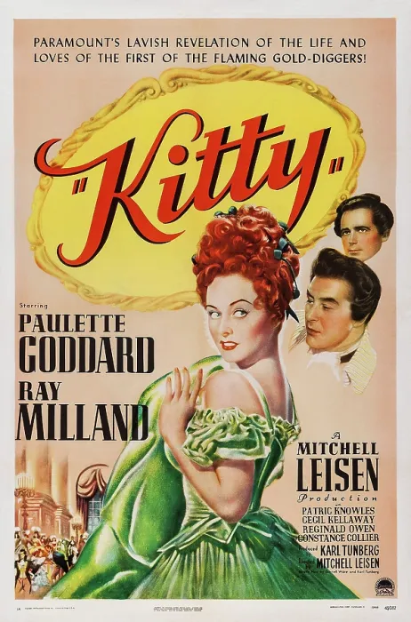 Framed Print : KITTY, US poster art, from left: Paulette Goddard, Ray Milland, 1945