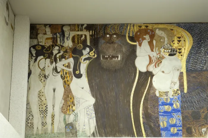 Framed Print : KLIMT, Gustav (1862-1918). Beethoven Freize. 1902. AUSTRIA. Vienna. Wiener Sezession