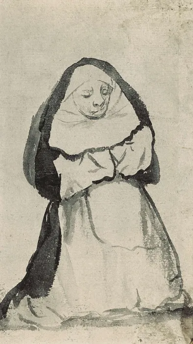 Framed Print : Kneeled Nun praying. beg. 19th c. Aquatint formerly ascribed to Francisco de Goya. Drawing. SPAIN. Madrid. Lzaro Galdiano Foundation. AISA / Everett Collection**US SALES ONLY** Framed Print : Kneeled Nun praying. beg. 19th c. Aquatint formerly ascribed to Francisco de Goya. Drawing. SPAIN. Madrid. Lzaro Galdiano Foundation. AISA / Everett Collection**US SALES ONLY**