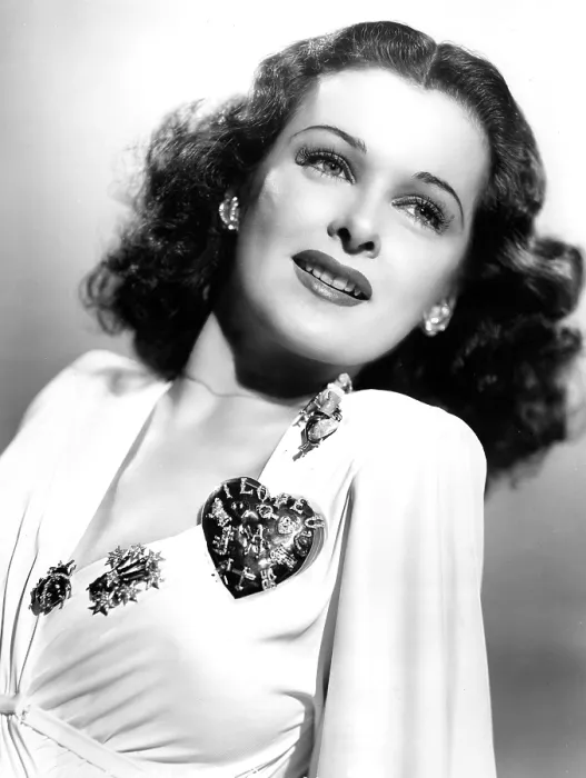 Framed Print : SHE KNEW ALL THE ANSWERS, Joan Bennett, wearing an 'Love U' brooch. 1941 Framed Print : SHE KNEW ALL THE ANSWERS, Joan Bennett, wearing an 'Love U' brooch. 1941